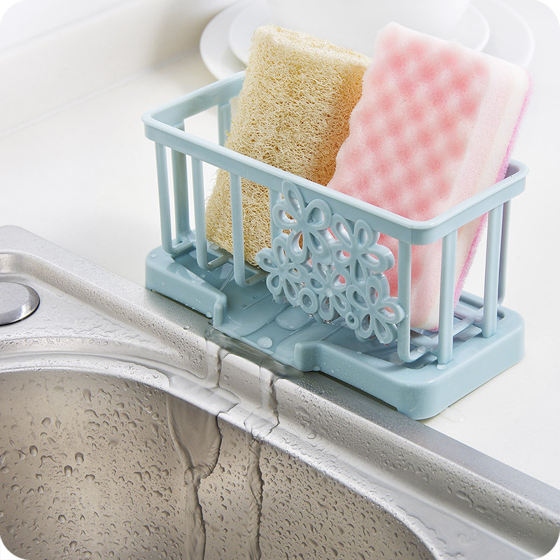 Sink countertop cleaning cloth rack, plastic draining rack, sponge storage rack, scouring pad hanging rack details Picture
