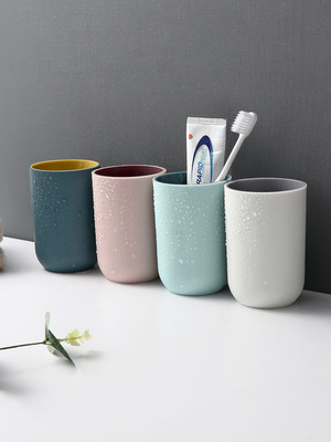 Simple household toothbrush cups, mouthwash cups, plastic cups and toothpicks Specification image