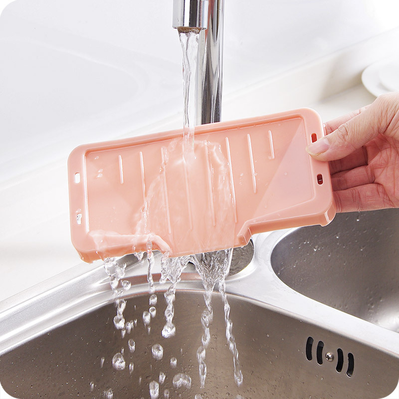 Sink countertop cleaning cloth rack, plastic draining rack, sponge storage rack, scouring pad hanging rack Item Picture