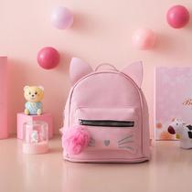 New cute cat ladies backpack casual waterproof PU animal backpack 3D three-dimensional children's schoolbag