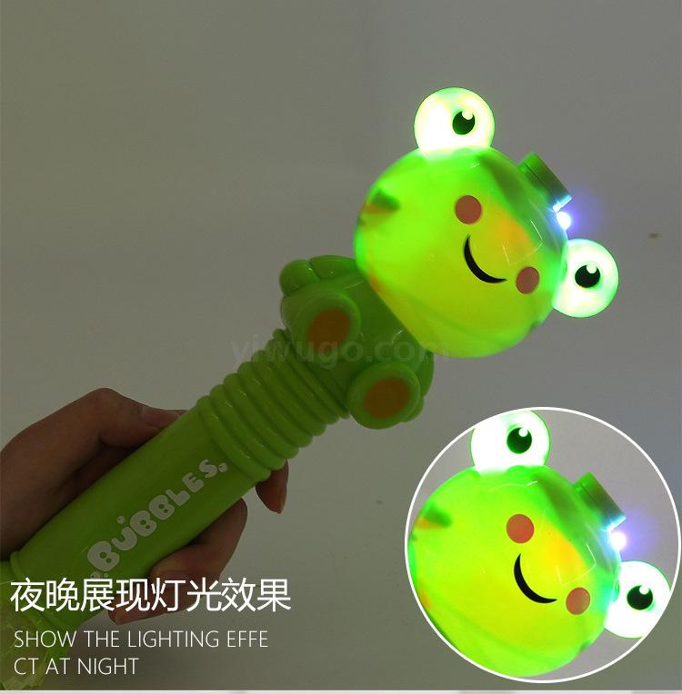 Children's cartoon animal electric fairy bubble blowing machine, fully automatic bubble magic wand, light toys are selling well at the street stall Specification drawing