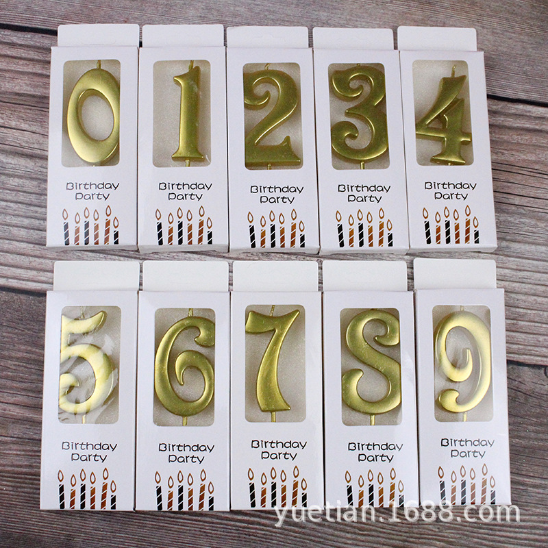 Odd-shape digital candle box digital candle luxury gold digital candle box decorative technology