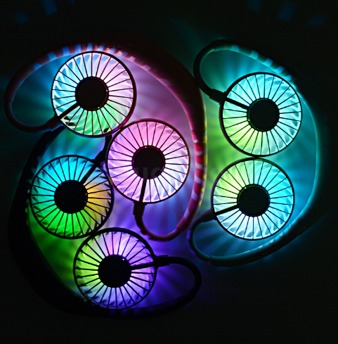 New lazy person's third-generation three-speed light neck fan, handheld mini usb charging factory direct sales details Picture