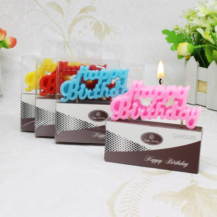 Conjoined English birthday letter candles baking candles cake candles wholesale decorative craft birthday candles