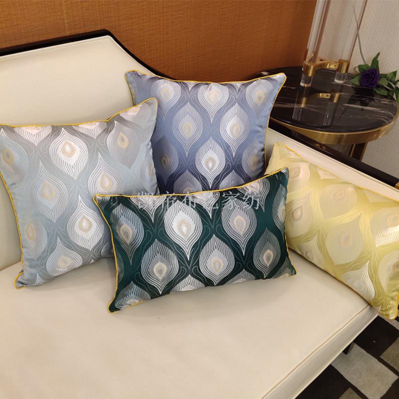 欧式轻奢高精密抱枕靠垫套沙发办公室靠背样板间床头靠垫厂家直销