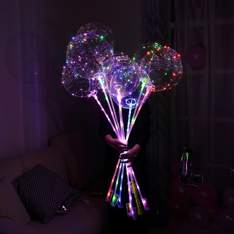 New bestseller, street stall bestseller, adjustable frequency with three levels, 21-inch transparent bouncy balls, Yiwu supply, luminous bouncy balls Specification drawing