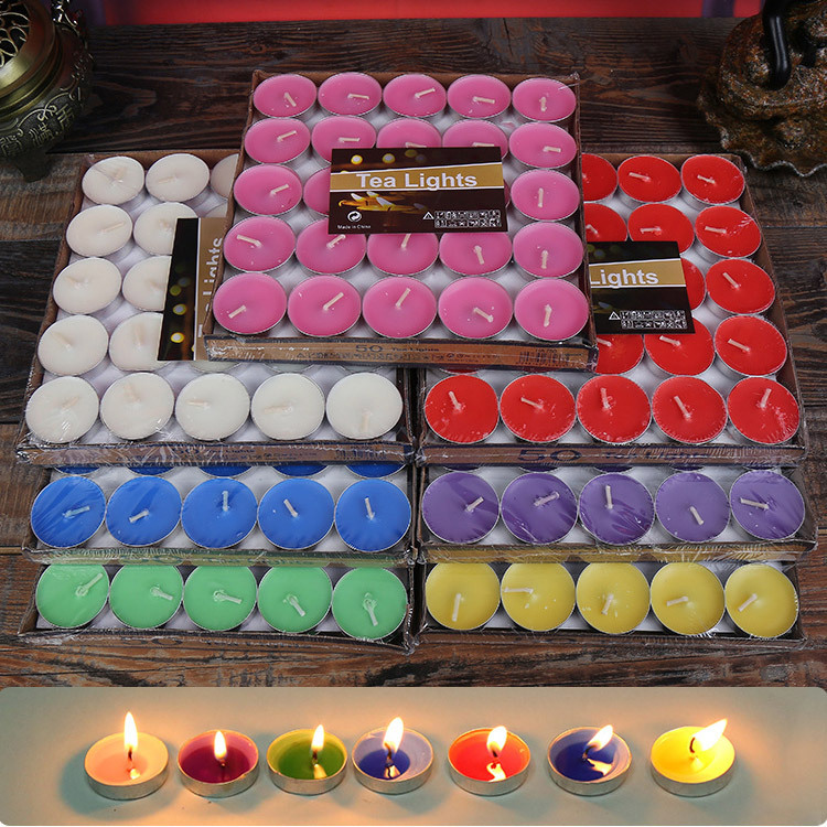 Smokeless scented candles Birthday proposal Small candles round warm tea Boiled tea 50 candles