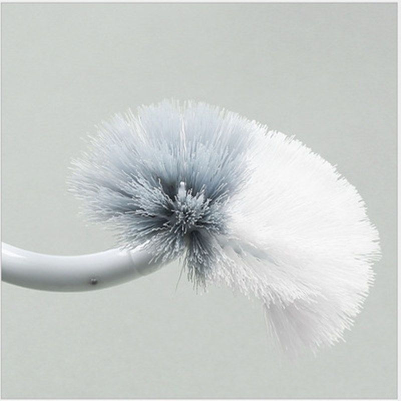 New S-shaped thickened long-handled toilet brush, no blind spot brush, toilet cleaning brush manufacturer wholesale Specification image