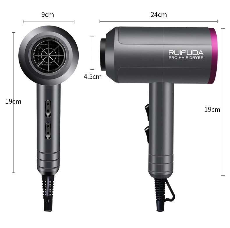 New best-selling product: Student dormitory hot and cold air hair dryer, non-damaging hair, silent hair dryer, high-power hair salon hair dryer Specification drawing