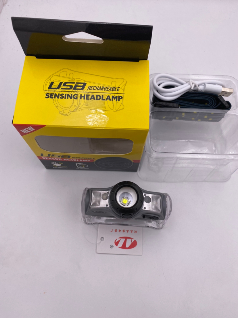 Strong multifunctional headlight Fishing headlight with USB cable charging