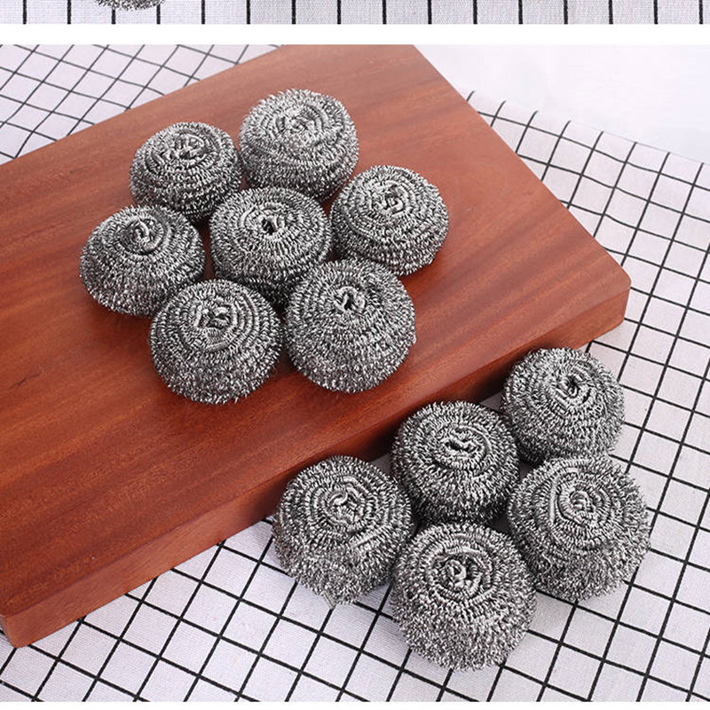 20g 410 steel wire stainless steel cleaning balls, household kitchen dishwashing steel wire balls, steel wool bowl brushes, pot iron wire balls Specification image