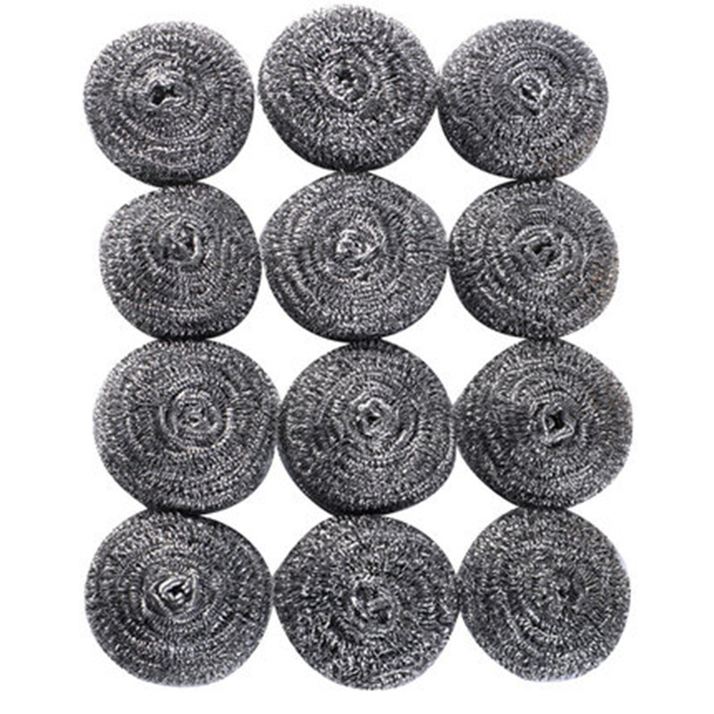 20g 410 steel wire stainless steel cleaning balls, household kitchen dishwashing steel wire balls, steel wool bowl brushes, pot iron wire balls Item Picture