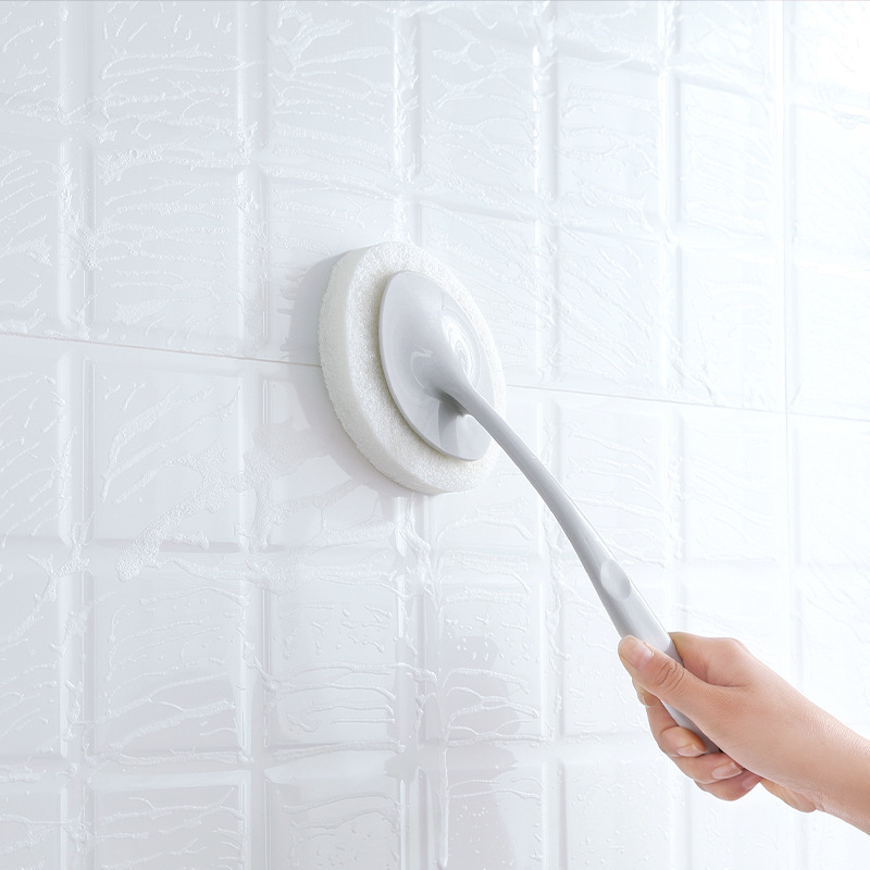 Long-handled sponge brush, wall cleaning brush, bathtub and toilet sponge brush, floor tile brush, sponge scouring pad Specification image