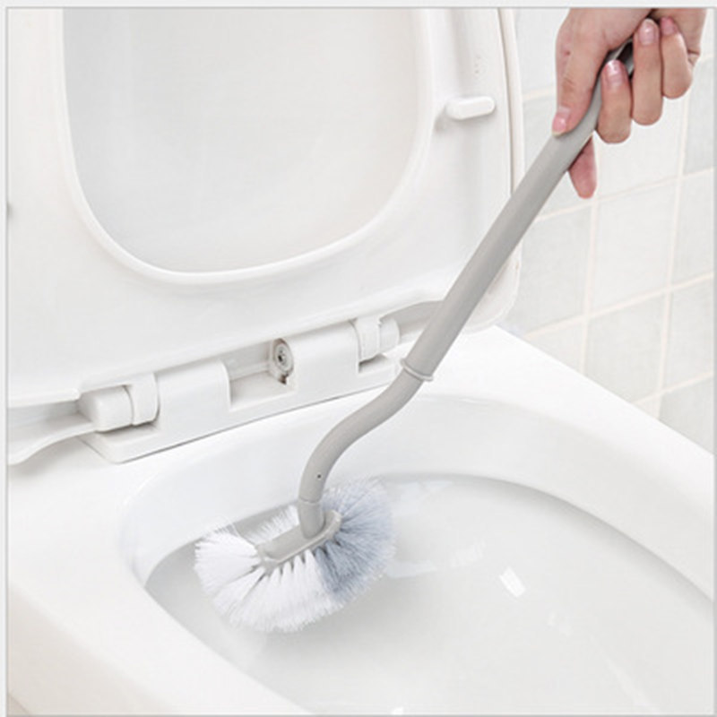 New S-shaped thickened long-handled toilet brush, no blind spot brush, toilet cleaning brush manufacturer wholesale