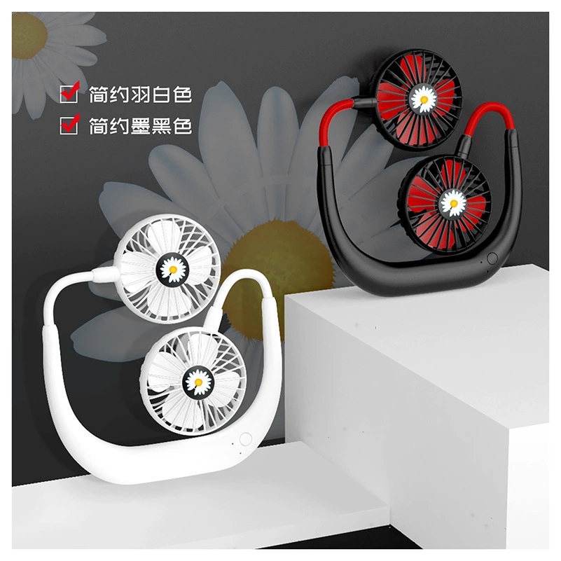 Best-selling Korean Daisy neck fan, lazy neck fan, USB charging, aromatherapy, sports fan, street stall pf Application Scenario