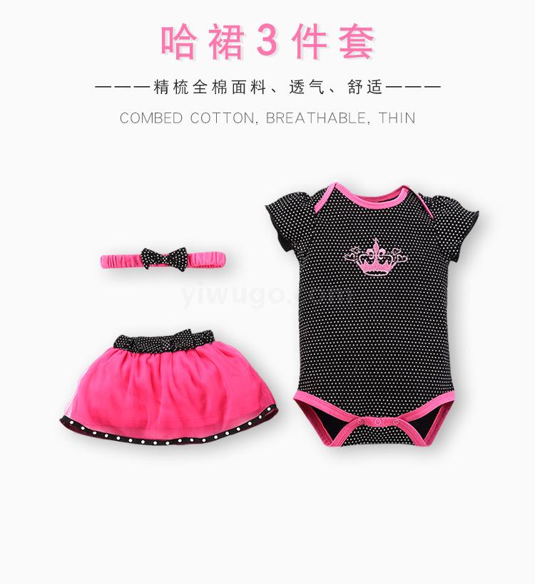 New spring and summer children's clothing bestsellers: Baby's European and American dress, one-piece dress, three-piece set, girls' gauze dress