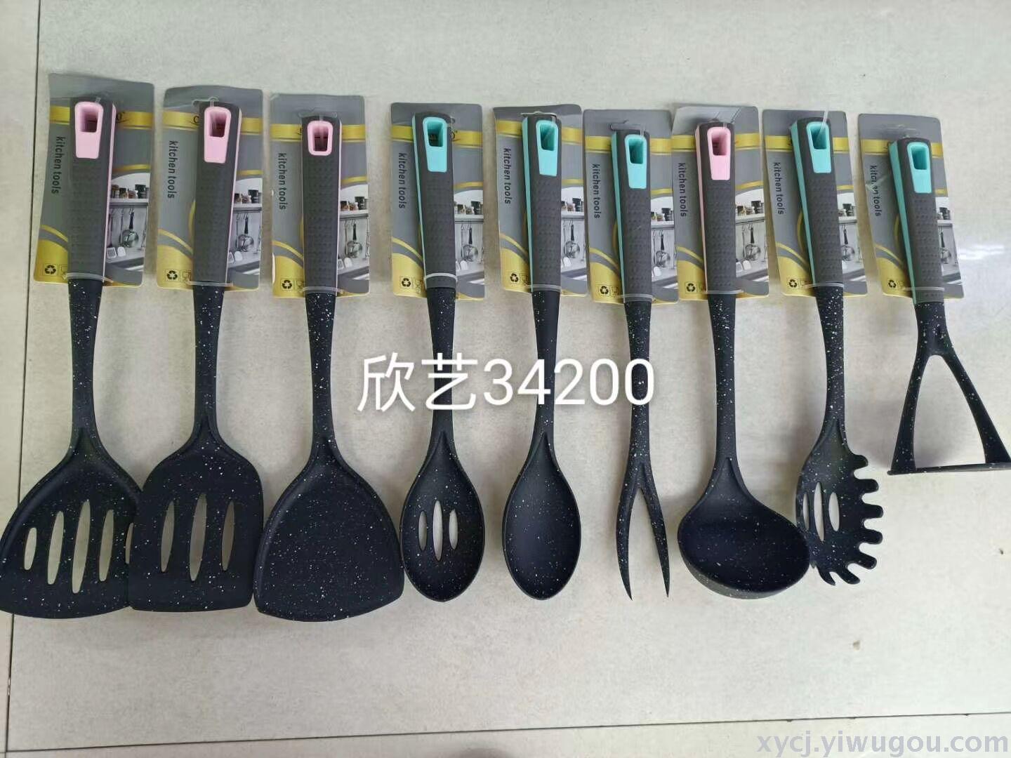 Nylon negro nylon negro punto color mango mango imitación madera mango negro varios estilos de nylon utensilios de cocina Application Scenario