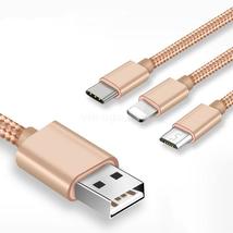 厂家直销一拖三多功能数据线三合一USB创意编织三头充电数据线