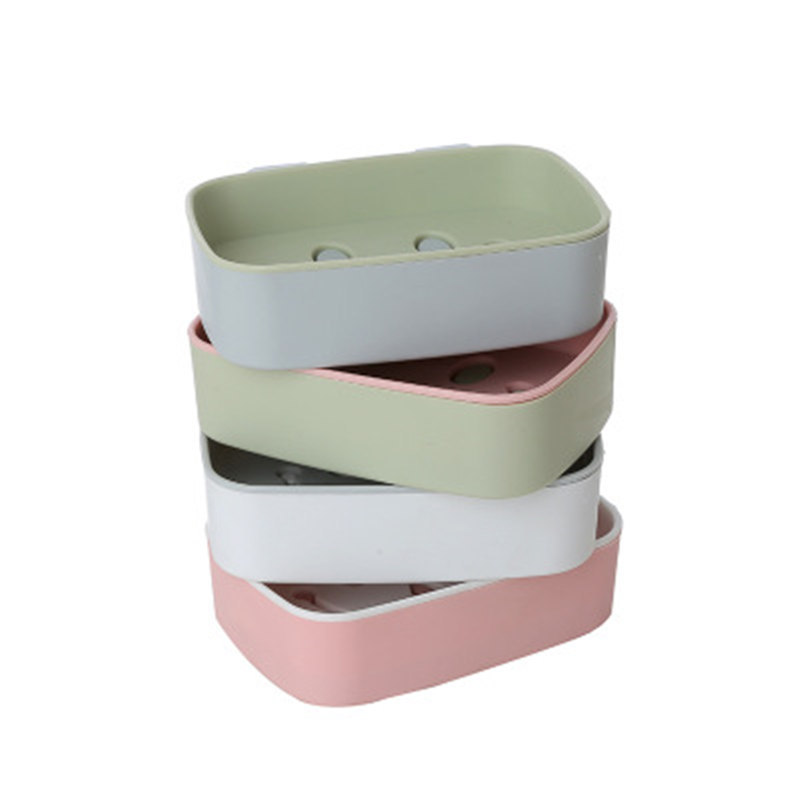 Factory wholesale creative traceless bathroom double-layer smiling soap box, multi-layer bathroom soap rack, draining soap box Item Picture