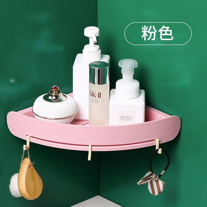 Non-drilling bathroom storage rack, wall-mounted hand wash toilet, washbasin, towel rack, cosmetic supplies storage box details Picture
