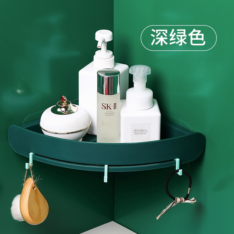 Non-drilling bathroom storage rack, wall-mounted hand wash toilet, washbasin, towel rack, cosmetic supplies storage box Item Picture