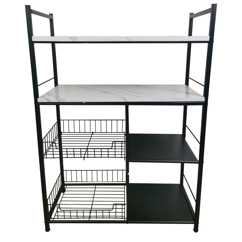 Kitchen gap storage rack, floor-standing multi-layer balcony supplies, popular wheeled small appliances, multi-functional mobile storage rack Application Scenario