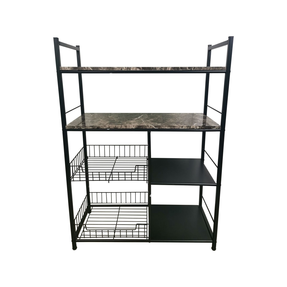 Kitchen gap storage rack, floor-standing multi-layer balcony supplies, popular wheeled small appliances, multi-functional mobile storage rack Specification image