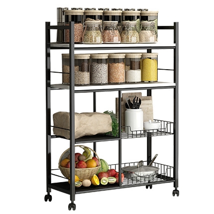 Kitchen gap storage rack, floor-standing multi-layer balcony supplies, popular wheeled small appliances, multi-functional mobile storage rack