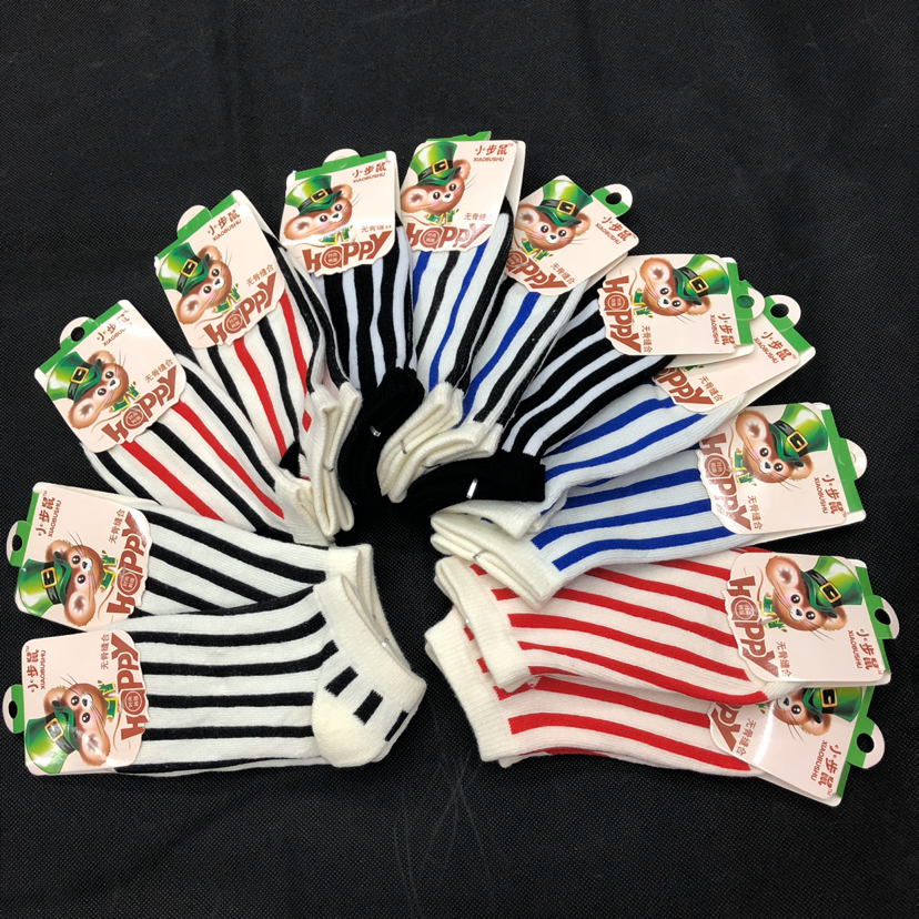 New Yiwu quality goods street stall polyester-cotton boys' boat socks and short socks Specification image