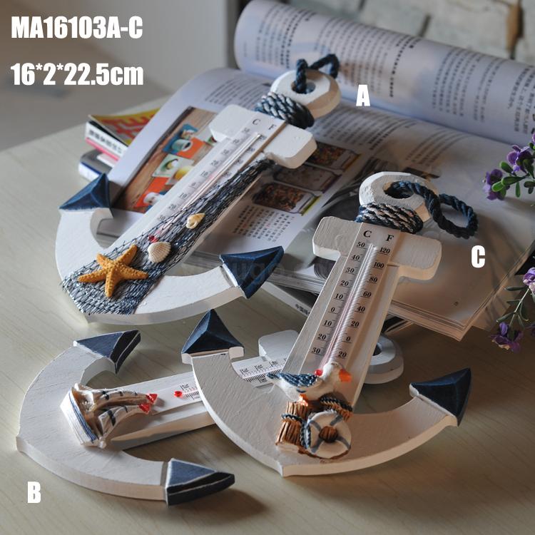 23cm铁锚 地中海装饰木锚挂钩 创意家居饰品 海洋风格儿童房挂件详情图5