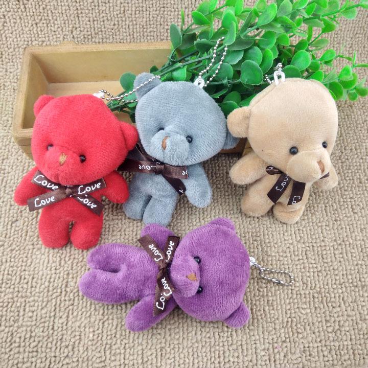 A1121 chain plush bear pendant, key chain, bag pendant, hanging rope, 2-yuan store accessories in Yiwu Specification image