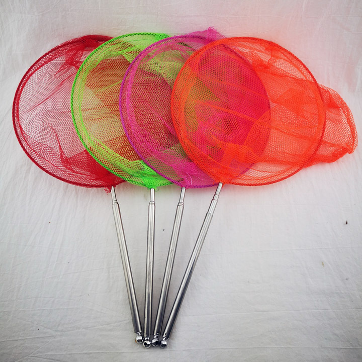 F1141 telescopic handle fishing net for children, kindergarten fish catching net, butterfly catching net, dragonfly insect net details Picture