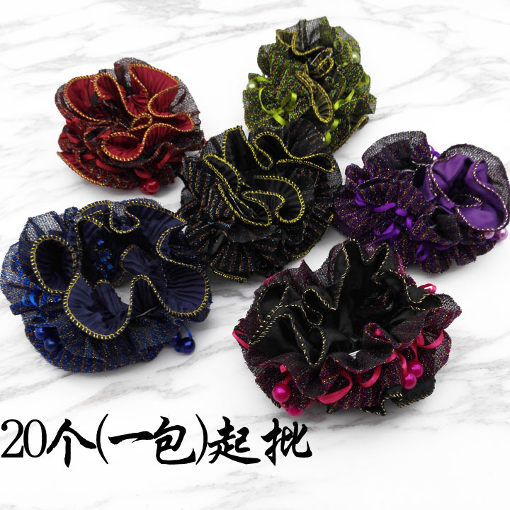 A3211 Mixed lace pearl hair band, thick hair tie, large headpiece, hair flower, bun, 2-yuan store hair accessory
