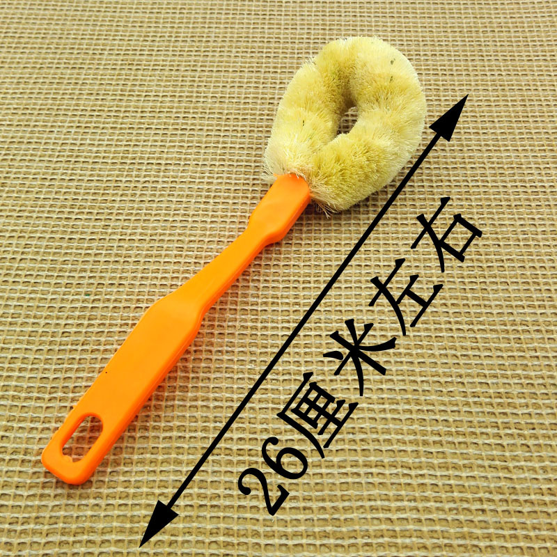 D1632 plastic pot brush, pot brush, cleaning brush, cleaning brush, brown bristle brush, two-yuan general store Specification image