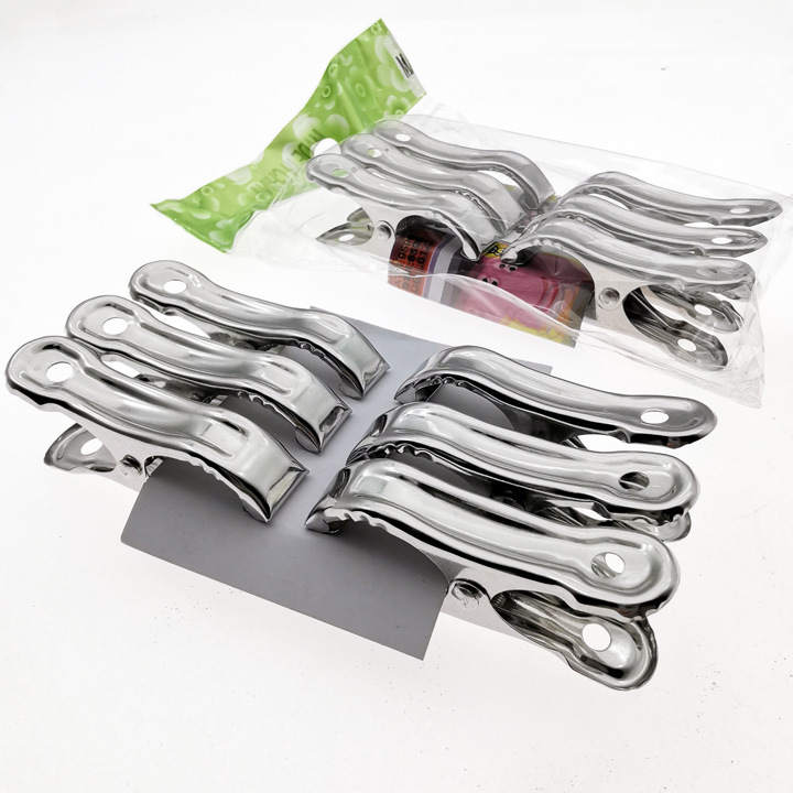 L2342 5cm six small quilt clips, windproof jackets, trouser clips, sun-drying sock clips, wholesale at 2-yuan store in Yiwu Item Picture