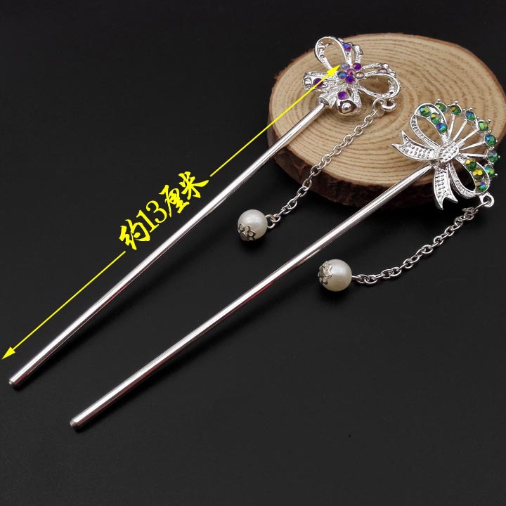 A2513 Pearl imitation silver hairpin and hairpin accessories wholesale 2 yuan wholesale 2 yuan store accessories Specification image