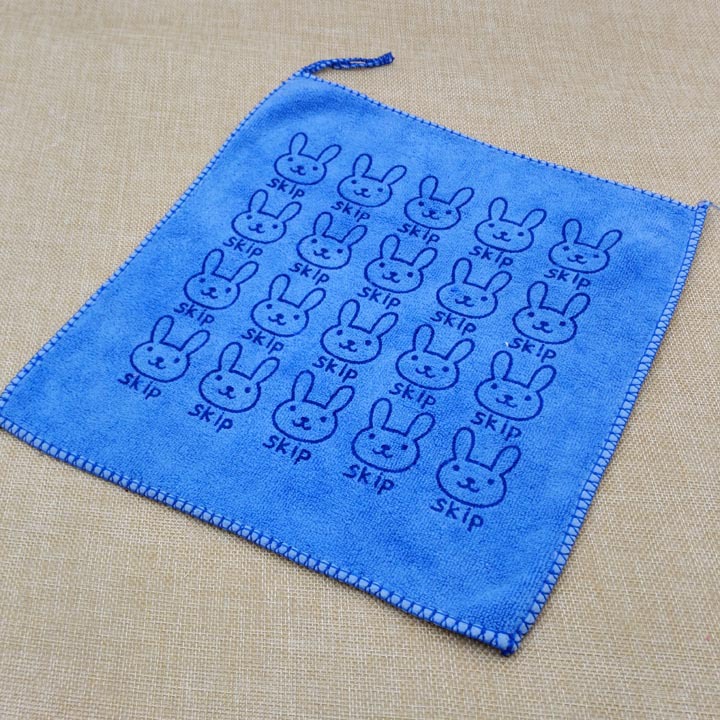 H1523 printed super soft small square towels, daily necessities, absorbent car cleaning towels and rags, 2-yuan store supply in Yiwu Item Picture