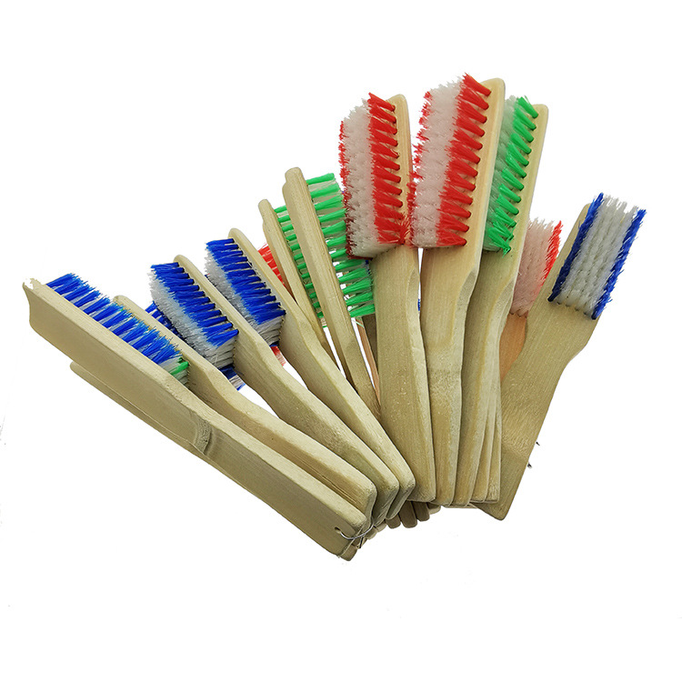 Q1233 Long-handled bamboo shoe brush, soft bristle laundry brush, board brush, cleaning brush, multi-functional creative transparent brush, Yiwu Item Picture