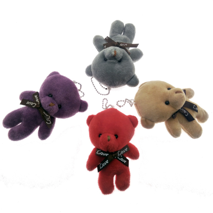 A1121 chain plush bear pendant, key chain, bag pendant, hanging rope, 2-yuan store accessories in Yiwu Item Picture