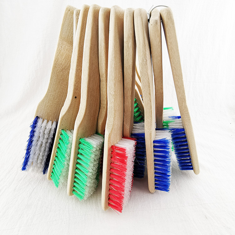 Q1233 Long-handled bamboo shoe brush, soft bristle laundry brush, board brush, cleaning brush, multi-functional creative transparent brush, Yiwu Specification image