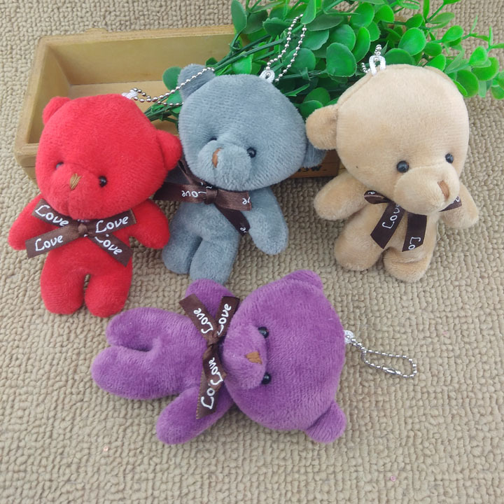 A1121 chain plush bear pendant, key chain, bag pendant, hanging rope, 2-yuan store accessories in Yiwu details Picture