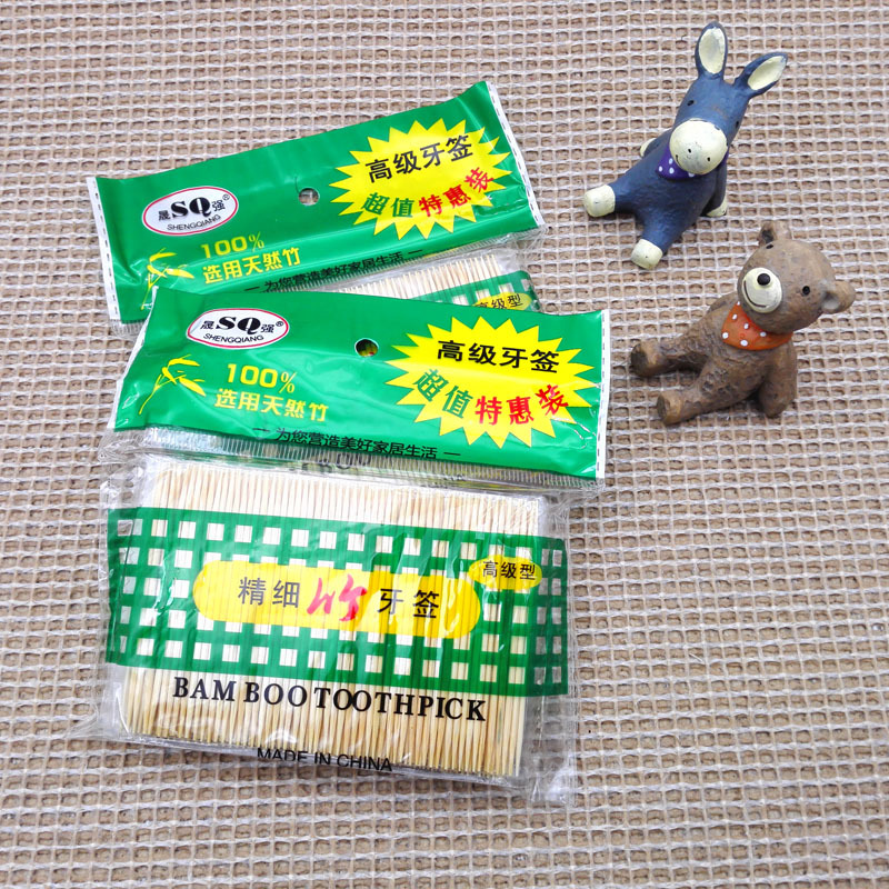 D1343 Fine bamboo toothpicks, post-meal toothpicking tools, bamboo toothpick floss, wholesale in Yiwu 2-yuan two-yuan store Specification image