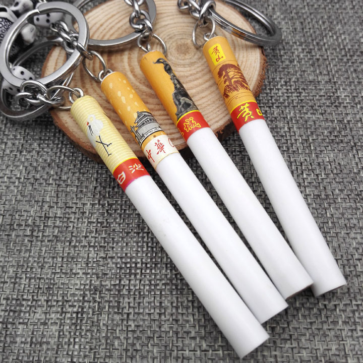 A1221 Cigarette Smoker Keychain, Keychain Ring, Key Chain, Creative Accessories, Bag Pendant, Yiwu 2-yuan Store, 2-yuan store Specification image