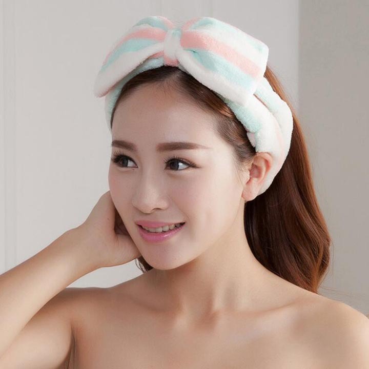 A1043 Fashionable flannel hair band, face wash, Hair band, makeup, mask, hair cover wholesale at a two-yuan store Specification image