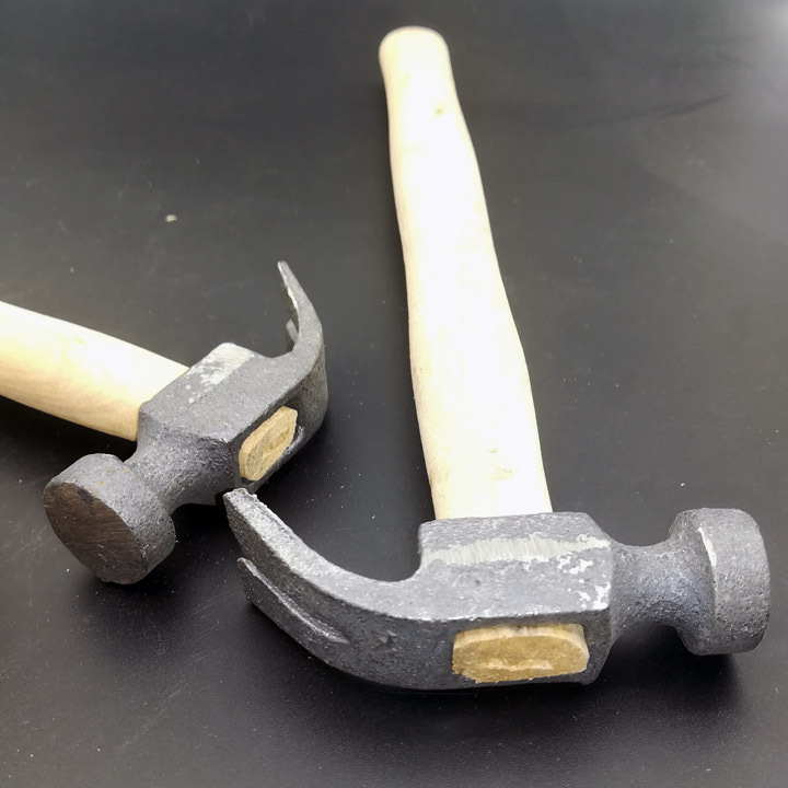 D1442 Wooden Handle small sheep horn hammer, wooden handle lifting hammer, woodworking hammer, small iron hammer, iron hammer 2-yuan store details Picture
