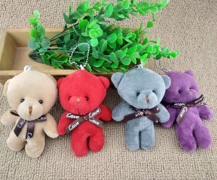 A1121 chain plush bear pendant, key chain, bag pendant, hanging rope, 2-yuan store accessories in Yiwu Application Scenario