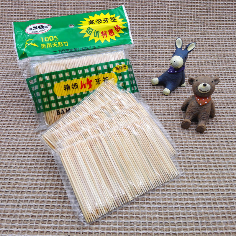 D1343 Fine bamboo toothpicks, post-meal toothpicking tools, bamboo toothpick floss, wholesale in Yiwu 2-yuan two-yuan store Item Picture