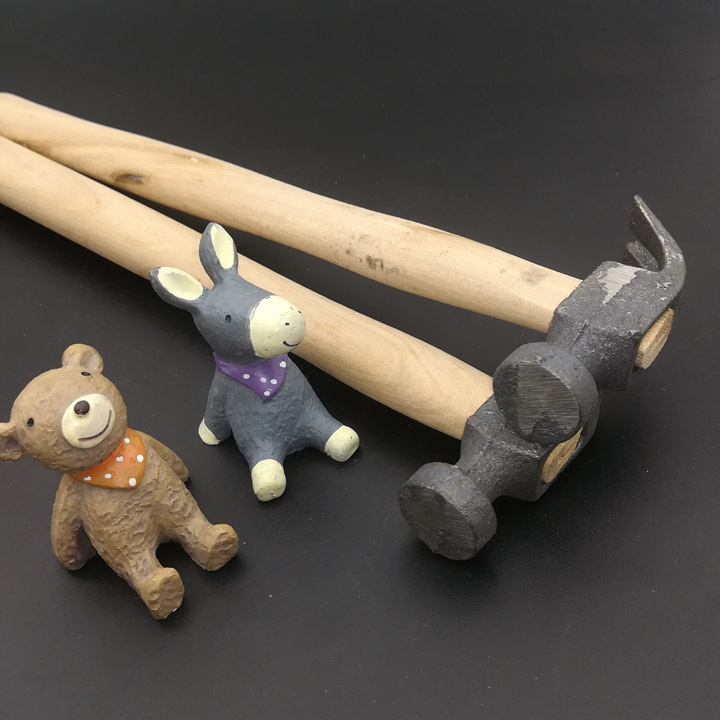D1442 Wooden Handle small sheep horn hammer, wooden handle lifting hammer, woodworking hammer, small iron hammer, iron hammer 2-yuan store Item Picture