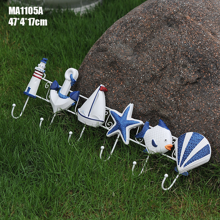 特价 地中海海洋木制挂钩|家居壁挂|六挂钩|地中海风格 MA1107