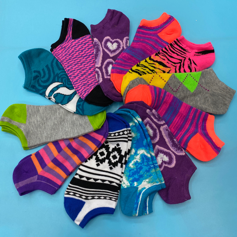 Stall jacquard women's socks foreign trade women's socks bright women's socks